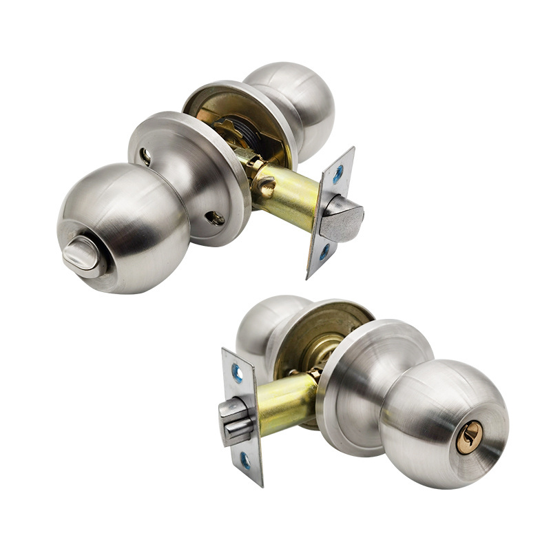 Entrance Safe Stainless Steel Entry Privacy Passage American Cylinder Hotel Round Knob Cylindrical Door Lock