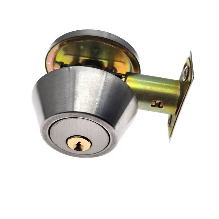 Good Selling Satin Stainless Steel Rim Single Cylinder Deadbolt lock