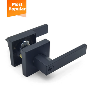 Top Security Privacy Bedroom /Interior /Entrance Tubular Cylinder Door Lock Matte Black Door Handle Lever Lock