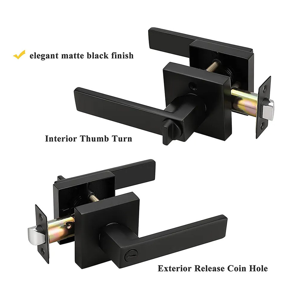 High Security Euro Square Lever Cylinder Door Handle Security Lock Door Deadbolts Door Knobs With Locks