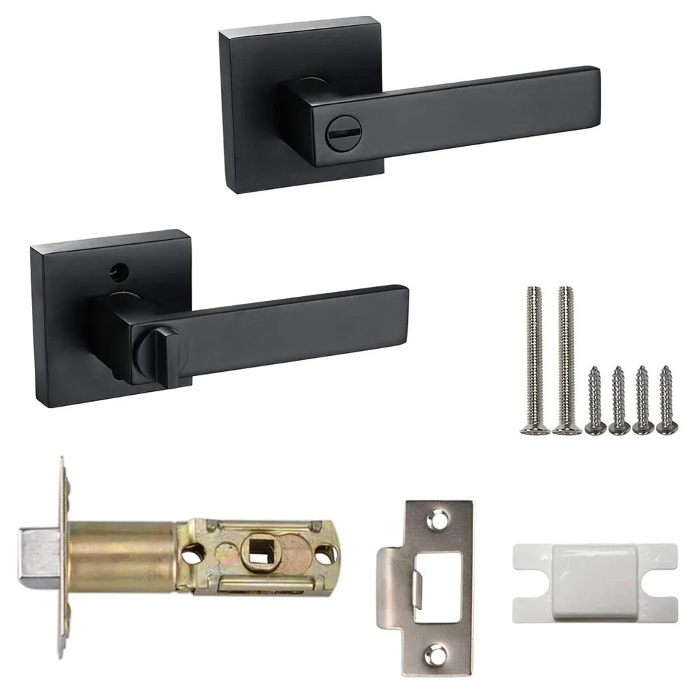 High Security Euro Square Lever Cylinder Door Handle Security Lock Door Deadbolts Door Knobs With Locks