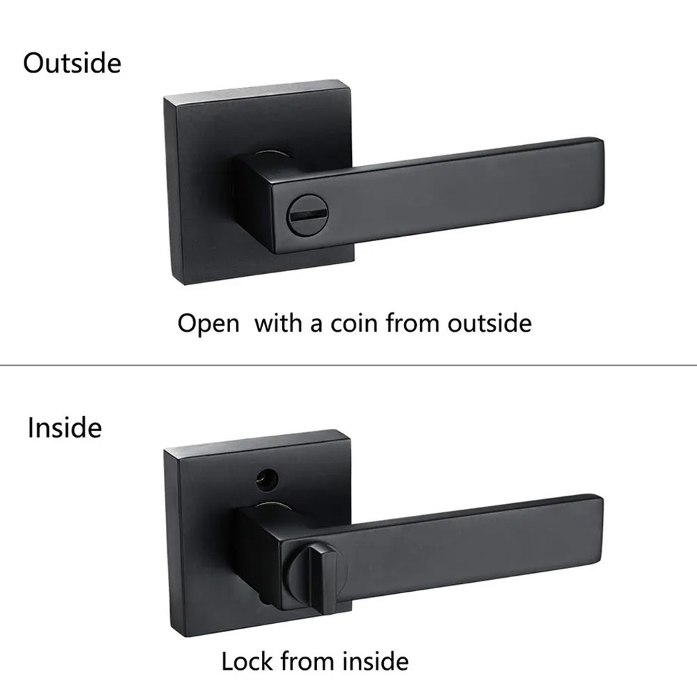 High Security Euro Square Lever Cylinder Door Handle Security Lock Door Deadbolts Door Knobs With Locks