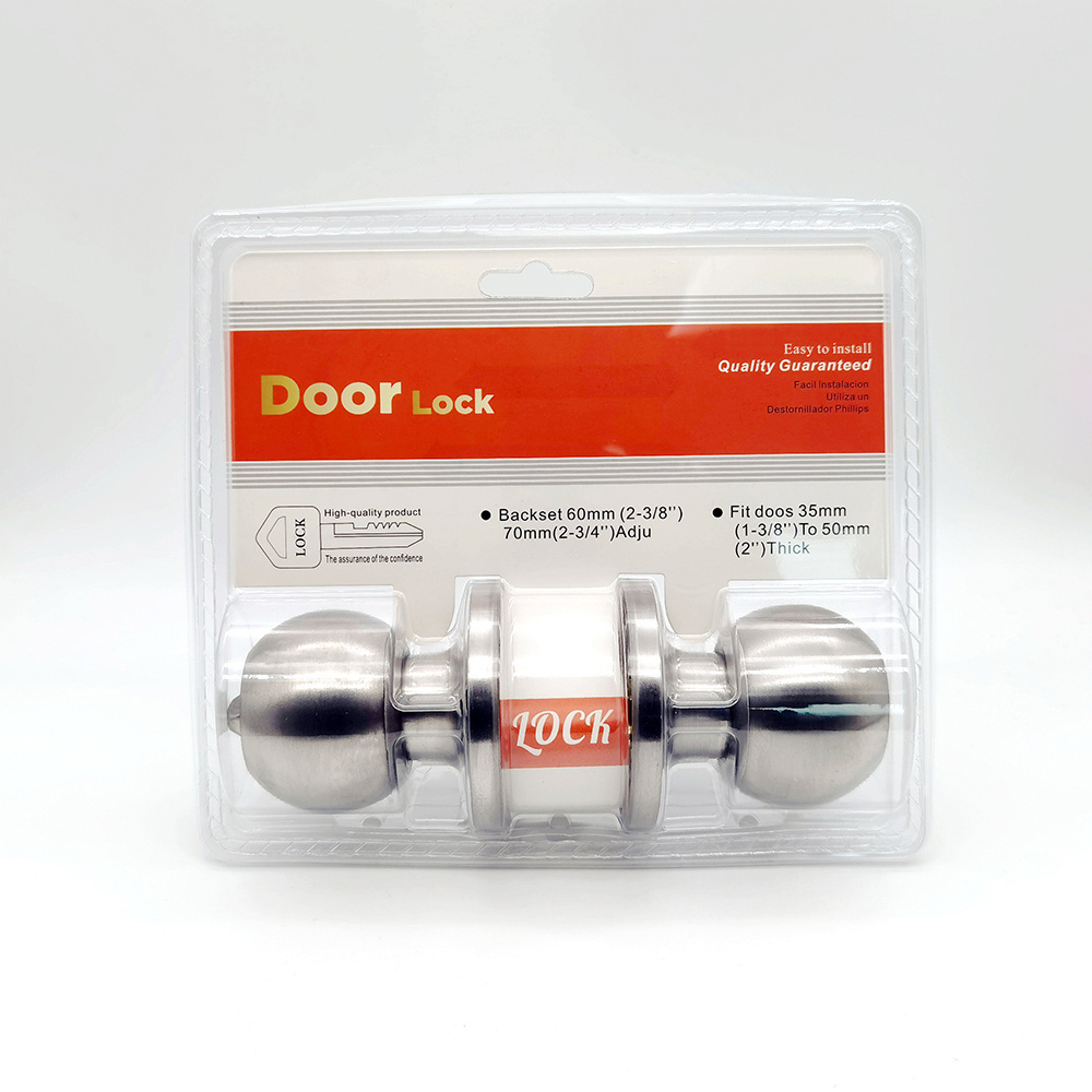 Passage door lock tubular knob door lock closet locks for locker room lounge common rest room door lockset knob interior