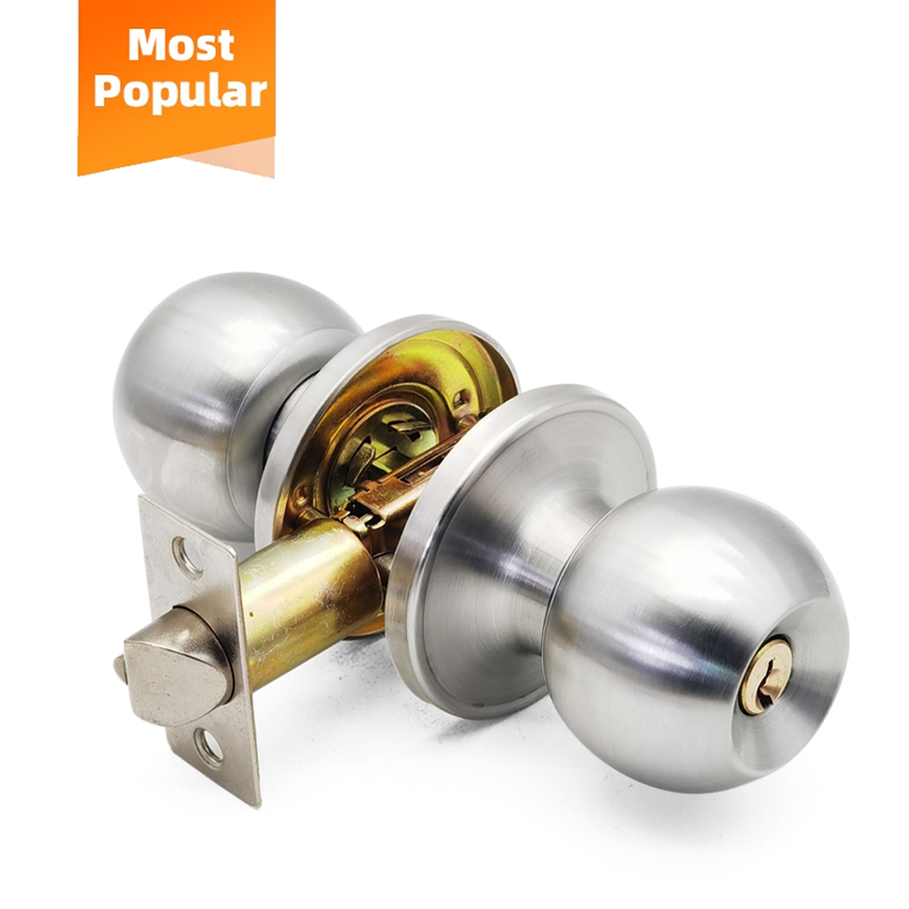 Wholesale stainless steel double sided key cylindrical price knob door cylinder lock door handle lock