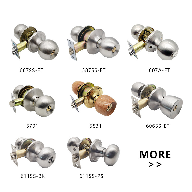 Factory-made stainless steel knob lock with key entry door indoor lever lock for wood door and aluminum door