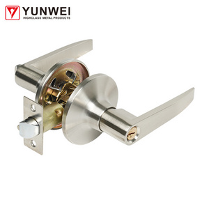 Hot Sale Round Rosette Design Residential Door Handle Lever Set Privacy Latch Handle set Lock With Button Pin