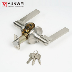 High Security Tubular Lever Lockset Stainless Steel Door Locks Handle Lock For Use In Exterior And Interior Doors