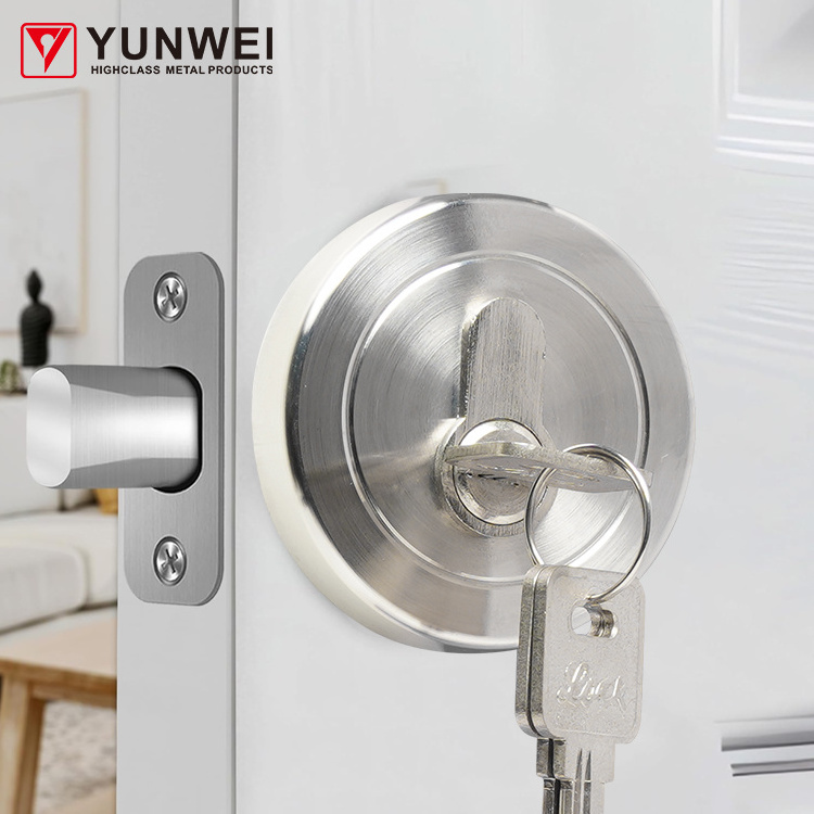 American Deadbolt Lock Heavy Duty Entrance Security Round Stainless Steel Single Sided Cylinder Dead Bolt Door Lock