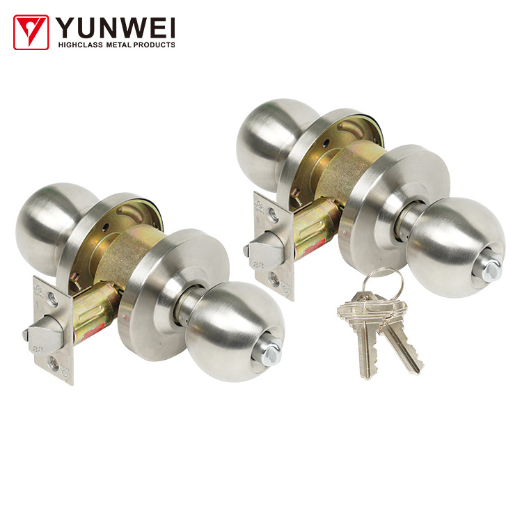 Commercial Grade 2 Cylinder Front Door Lock Entrance Outdoor High Secure Door Lock Stainless Steel Door Lock Knob