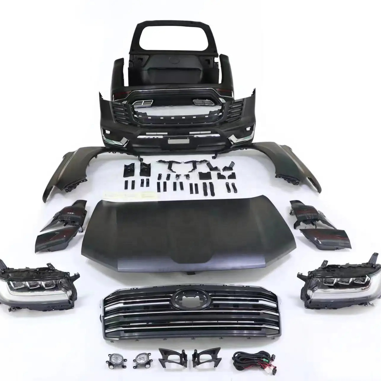 LUXESOEM Car Parts Body Kit for Upgrade for PRADO 120 for PRADO 150 Upgrade to for LAND CRUISER 300 Toyota 10 Sets High Level /