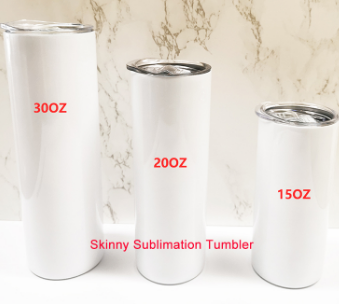 In Bulk In Stock Wine Double Wall Stainless Steel White Blank 20 Oz Sublimation Straight Tumblers Mug Cup With Lid Metal Straws