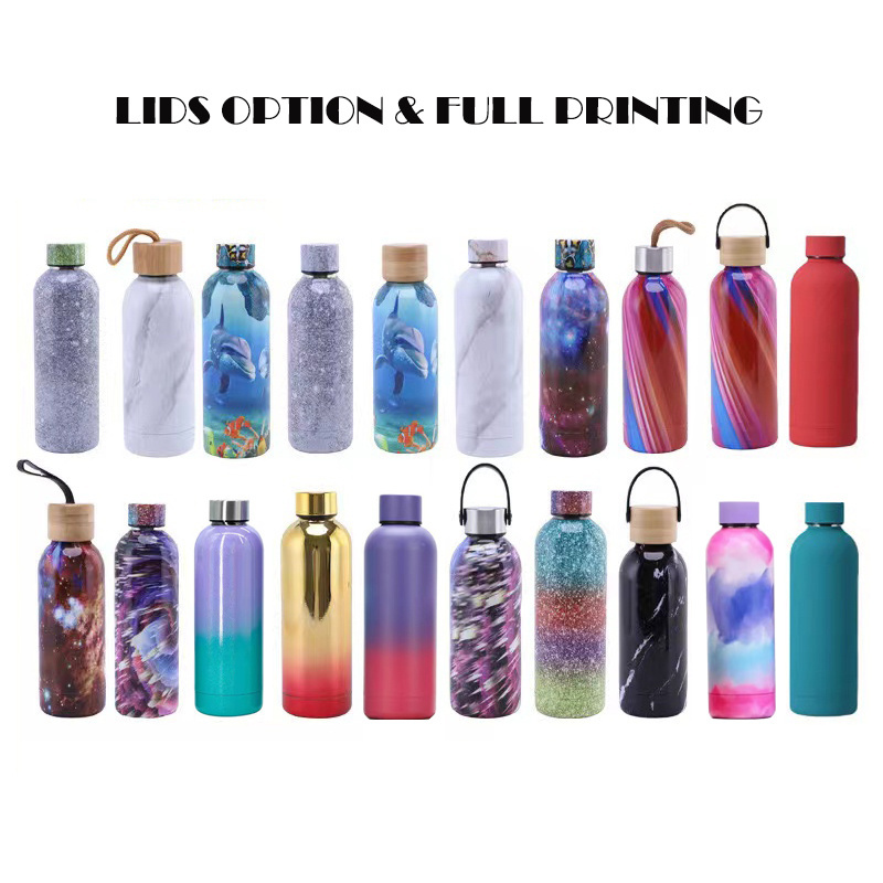 Custom Logo Double Wall Vacuum Insulated Bottles Small Mouth 350ML 500ml 750ML Small Mouth Stainless Steel Sports Water Bottle