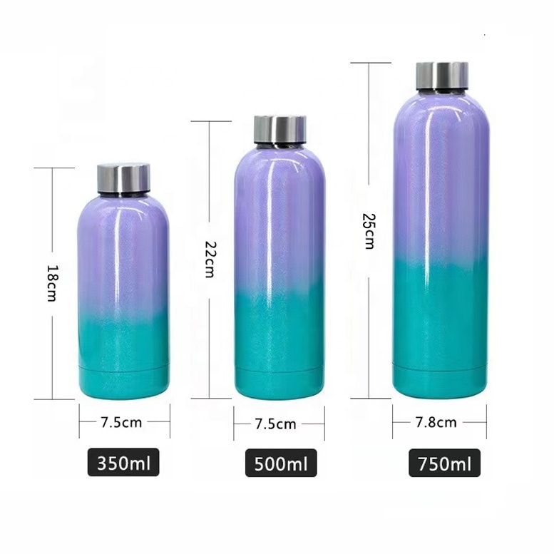 Manufacturer Suppliers Reusable Small Mouth 500 ml  Drink Insulated Double Wall Stainless Steel Sport Water Bottle