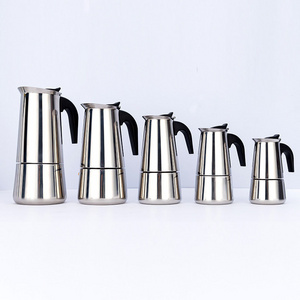 Wholesale Modern Italian stainless steel 1 Cup 2 Cups to 12 Cups Moka Pot Coffee Maker Stove-Top Mokapot