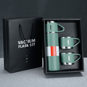 Modern Hot Water Business 304 Insulated Stainless Steel Food Vacuum Flask Travel Thermal Water Bottle Tumbler Cup Mug Gift Set