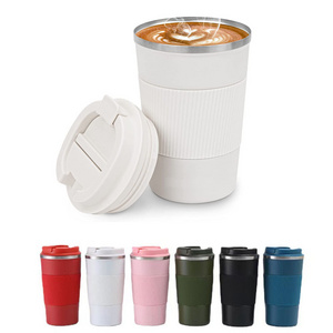 Oem Custom Portable Glass Double Wall Vacuum Stainless Steel Insulated Travel Reusable Coffee Tumbler Mug Cup With Lid