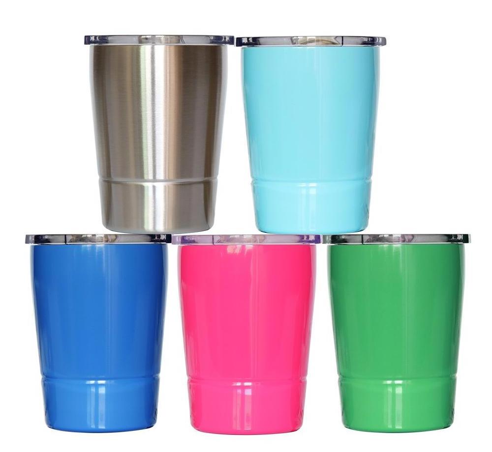 Hot Selling Double Wall Kids Toddler 8OZ Stainless Steel Tumbler Cups With Lid