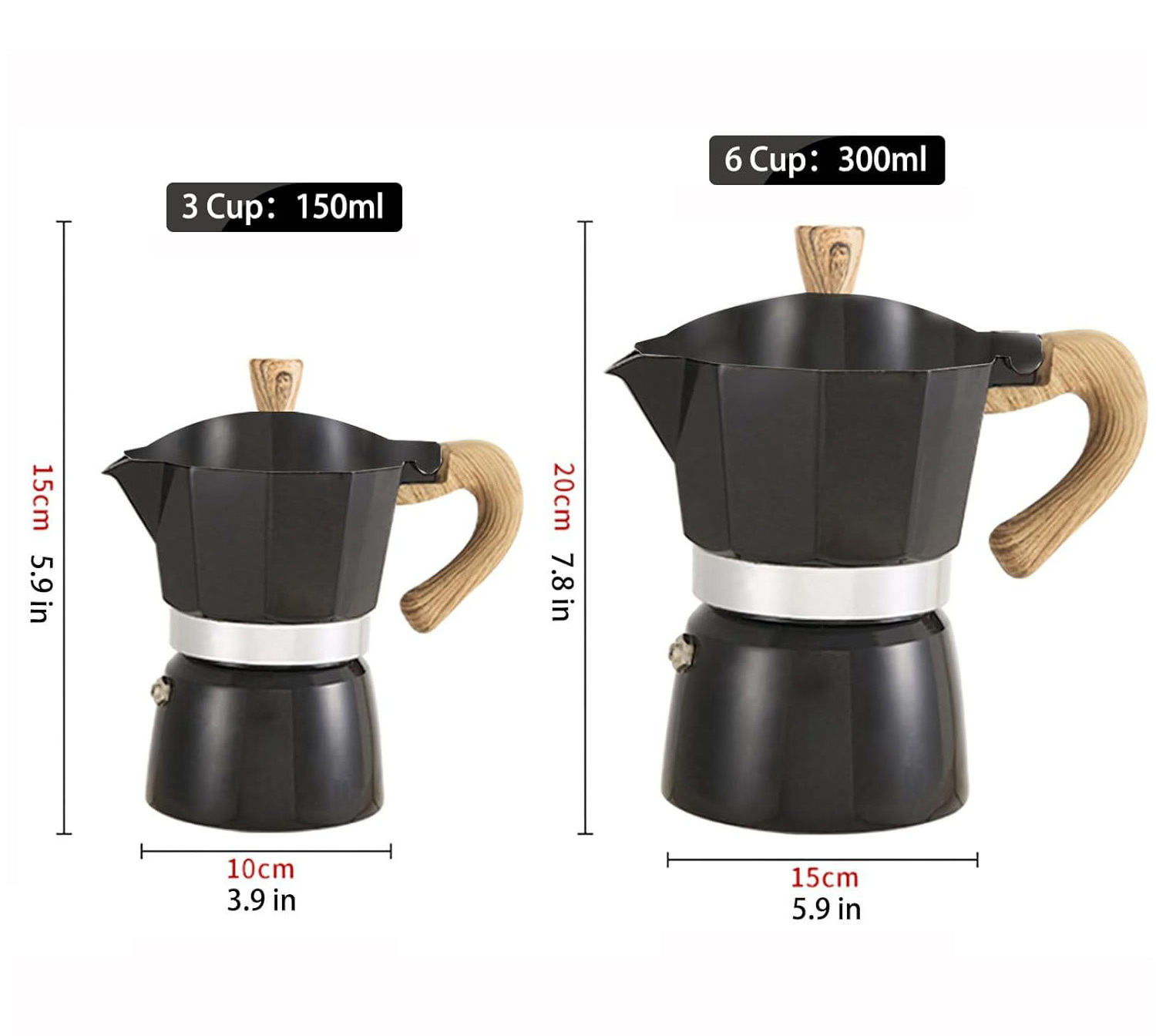 5 Oz 3 Cup Percolator Italian Vacuum Stovetop Espresso Electric Maker Coffee Pot