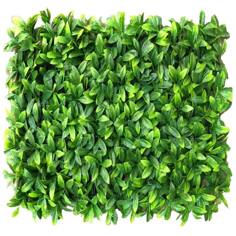 Artificial Lawn Osmanthus Leaves Fake Green Plant Wall Plastic Fake Turf Outdoor Landscape Decoration Artificial Grass Wall