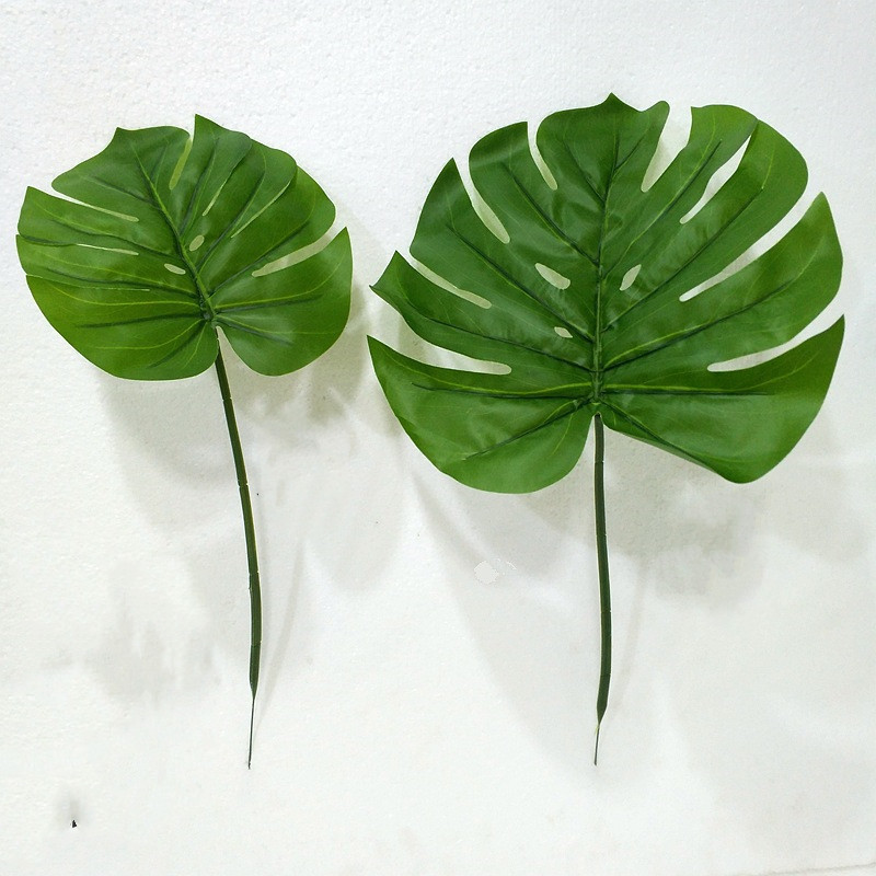 Artificial Turtle-Back Leaf Green Plant Background Wall Decorative Plant Wall Leaves Glue Long Pole Artificial Green Plant