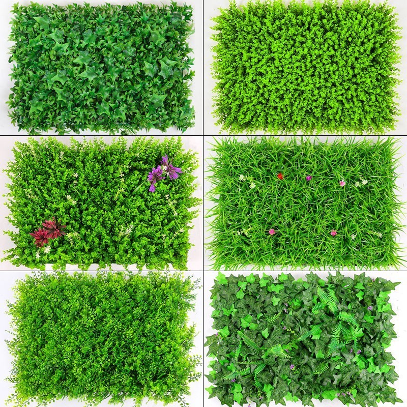 Custom Simulation Lawn Wall Background Decoration Indoor And Outdoor Artificial Turf Eucalyptus Fittings False Green Plant