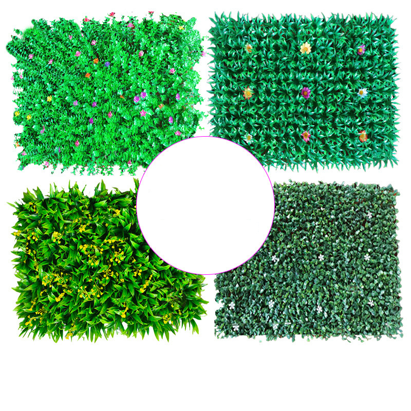 Artificial Green Plant Wall Milan Decorative Turf Eucalyptus Lawn Door Head Wall Hanging Background False Flower Wall