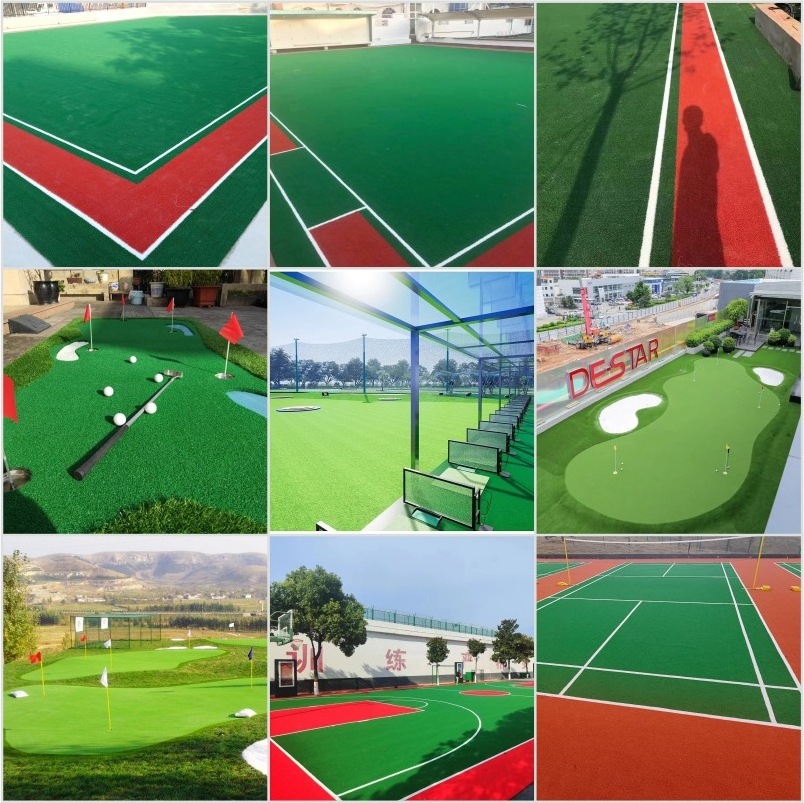 Golf Playground Artificial Turf Gate Course Plastic Artificial Synthetic Lawn Natural Green Red Grass Carpet Fake Turf Grass