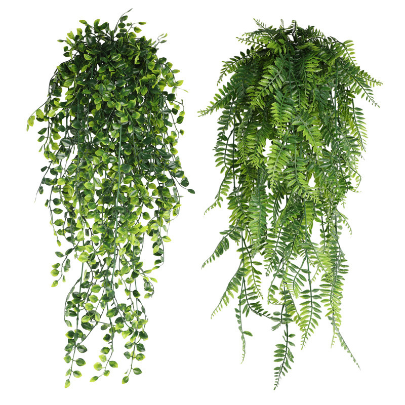 Wall Hanging Simulation False Flowers False Green Plants Vine Vine Turtle Leaves Artificial Wall Hanging Plastic Rattan