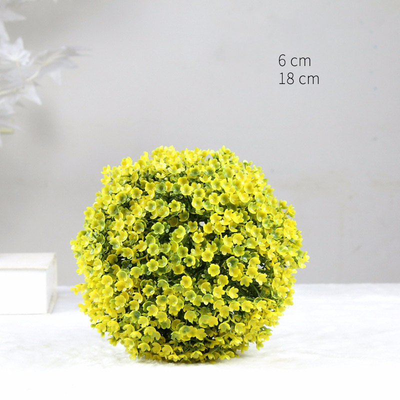 Grass Ball Hydrangea Green Plants Living Room Ceiling Decoration Wedding Plastic Hanging Fake Flower Ball Artificial Plants