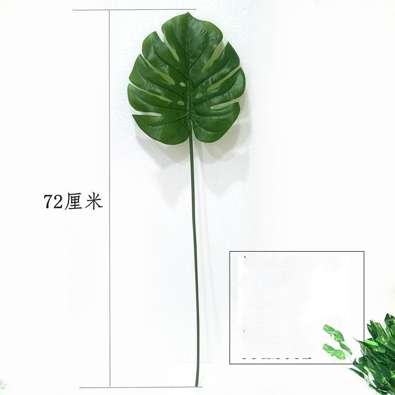 Artificial Turtle-Back Leaf Green Plant Background Wall Decorative Plant Wall Leaves Glue Long Pole Artificial Green Plant