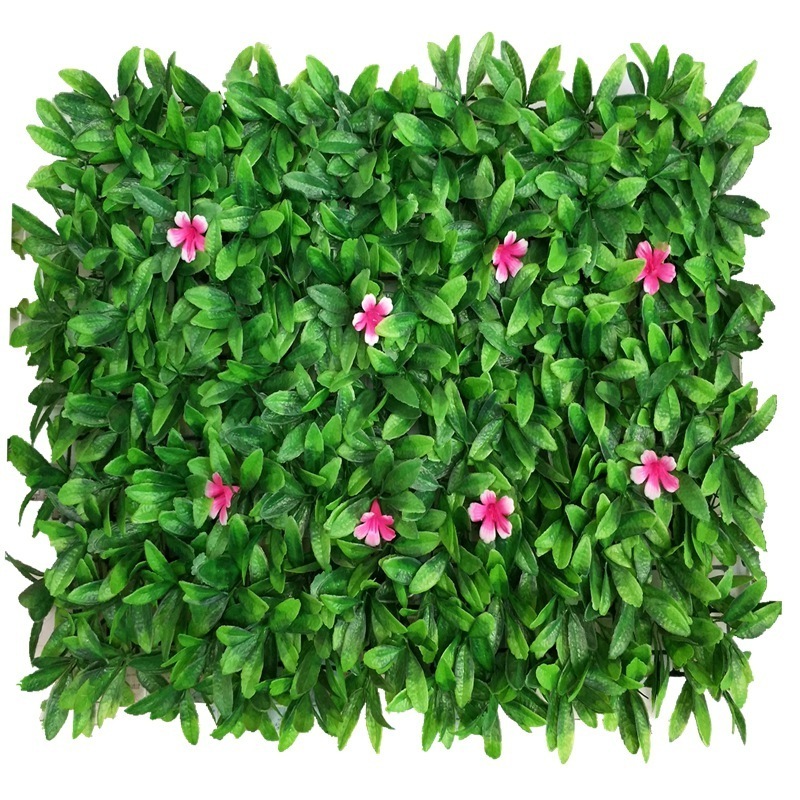 Artificial Lawn Osmanthus Leaves Fake Green Plant Wall Plastic Fake Turf Outdoor Landscape Decoration Artificial Grass Wall