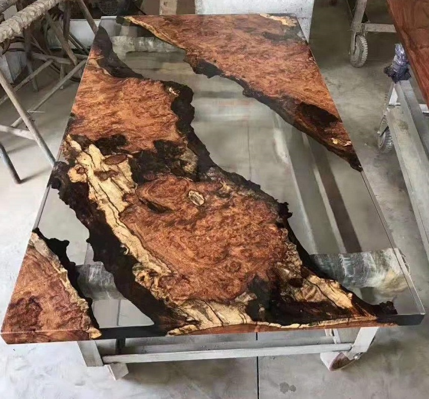 High Glossy 3D Transparent Epoxy Resin For Furniture Top Coating