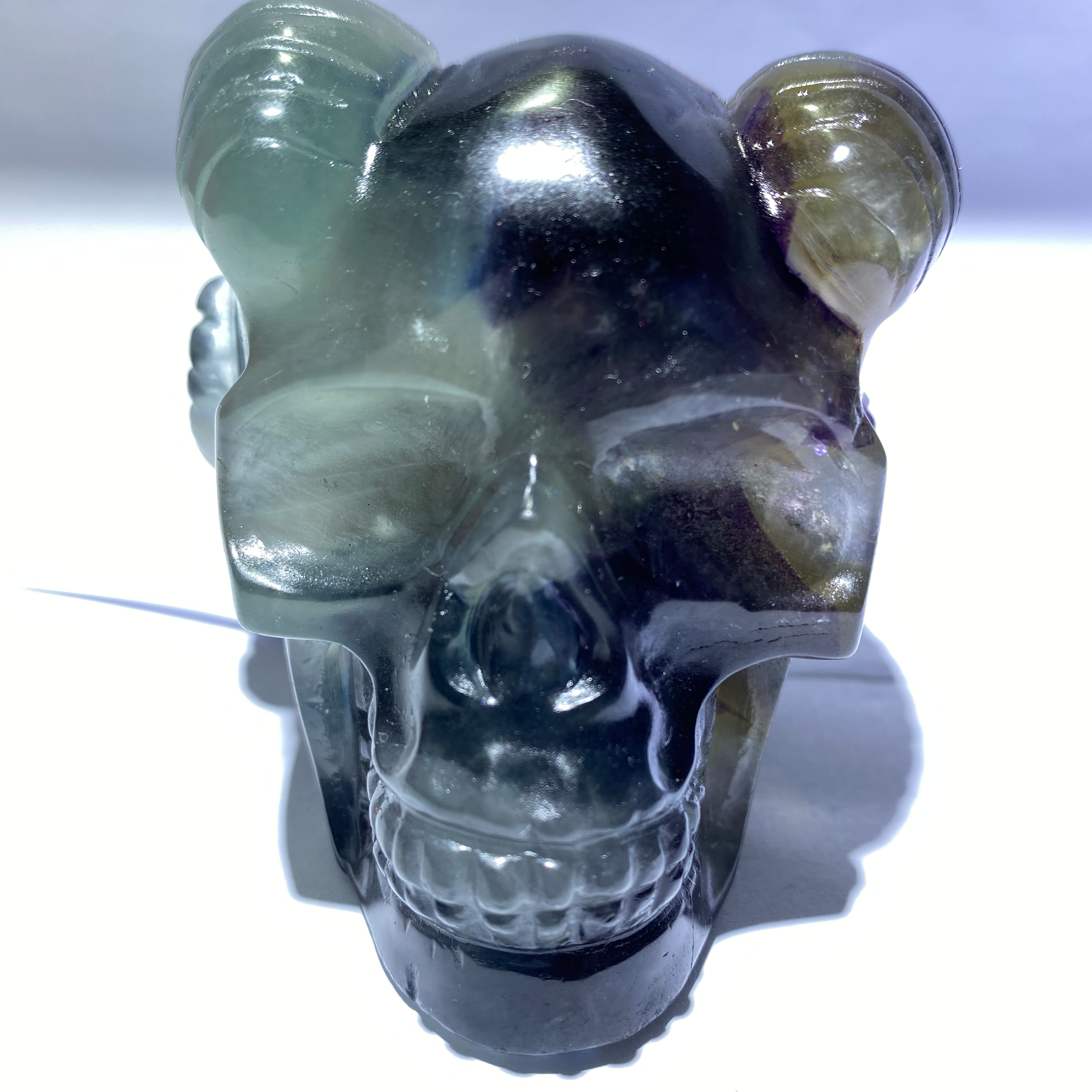 New Arrival crystallized wood skulls Figurines Carving quartz Crystal Skulls