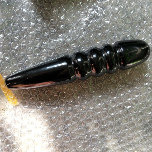 Natural Obsidian Quartz Huge Dildo Crystal Mushroom Head Dildo For Sex Toy