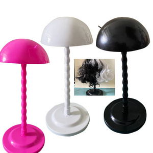 3 Colors Lamp Wig Stand Holder Type Mushroom Head Portable Plastic It Is Used to Display Wigs & Hat