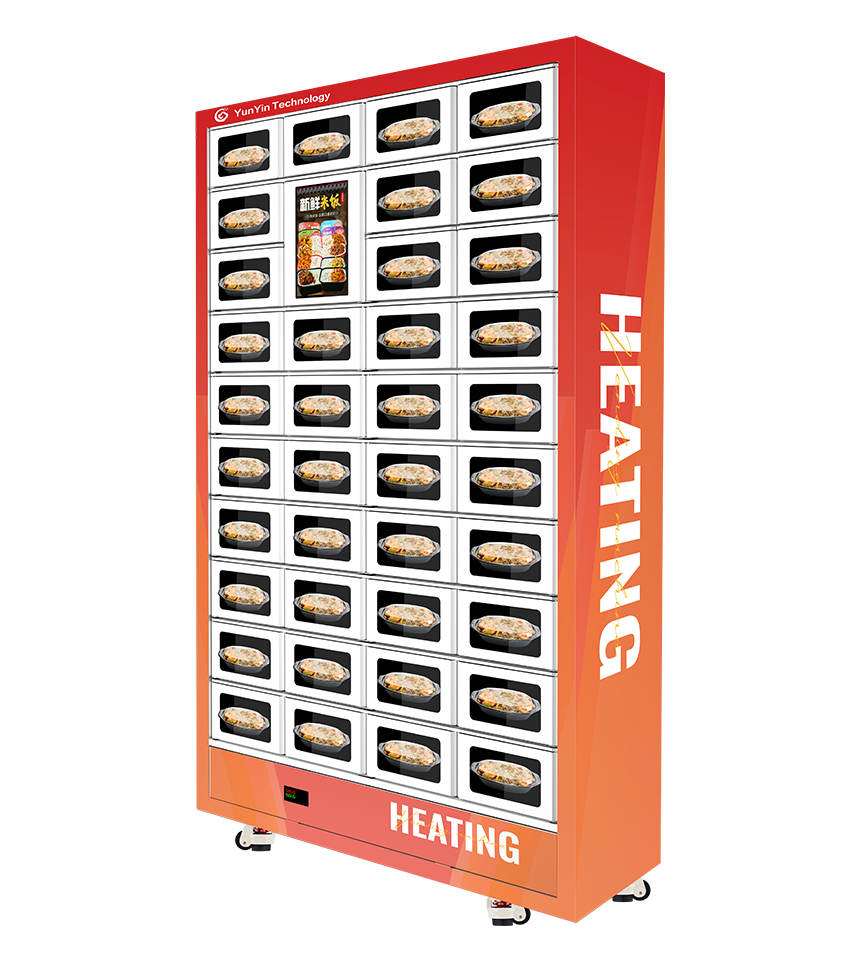 breakfast lunch box hot beverage heated vending machine 10.1 touch screen bakery coin vending machine