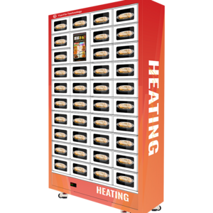 breakfast lunch box hot beverage heated vending machine 10.1 touch screen bakery coin vending machine