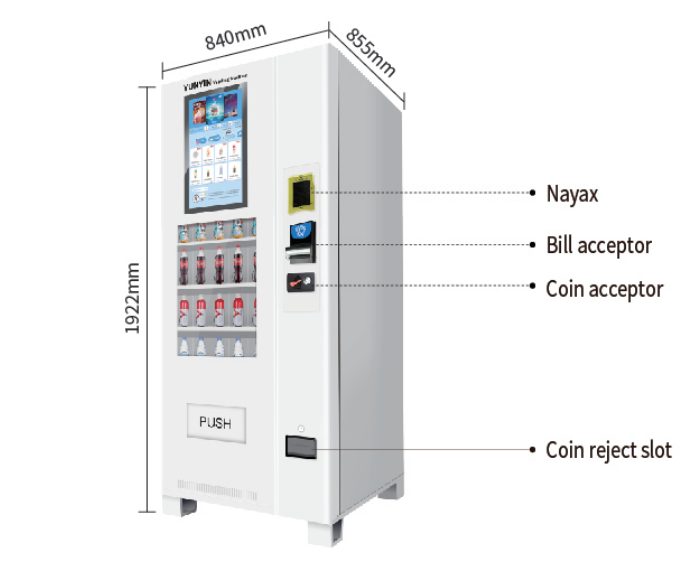 Yunyin Modern Smart Touch Screen Lucky Bags Automatic Vending Machine For Sale