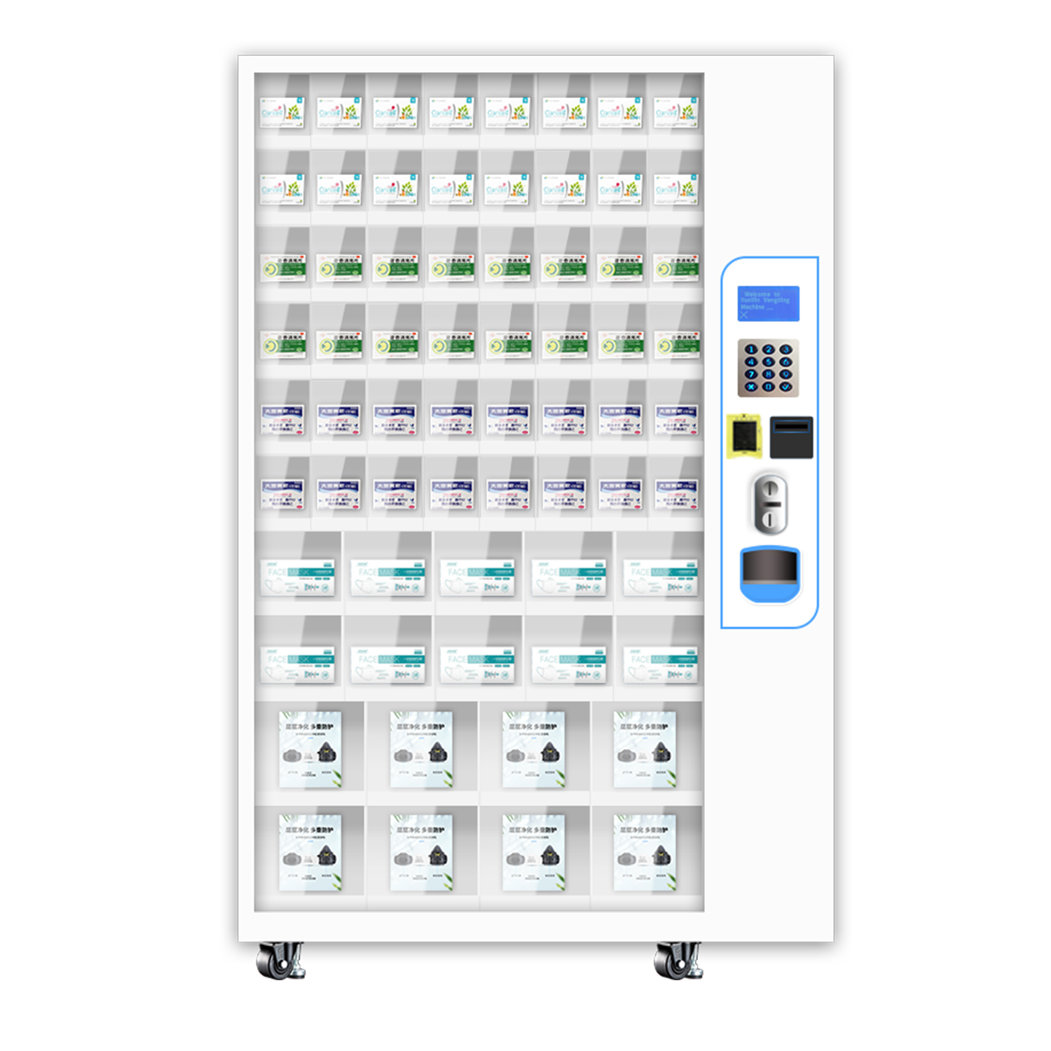 Premium Glass Bottle Vending Machine Grid Box Locker Combo Food Locker Qr Code Vending Machine