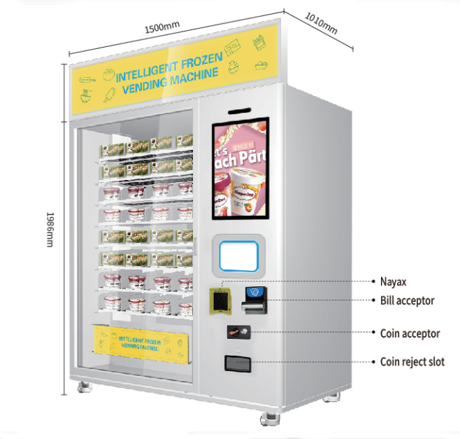 Touch Screen Fresh Fruit And Vegetable Vending Machine For Sale