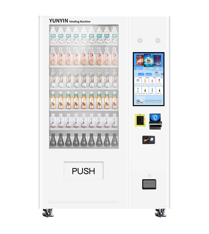 Yunyin 21.5 inch touch screen Commercial auto fresh orange juice multi payments vending machine