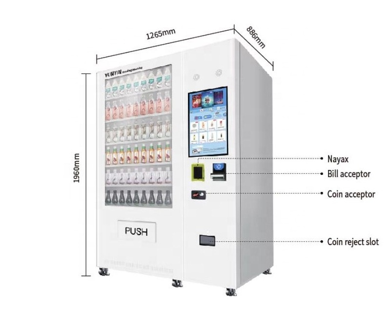 Hot Selling Convenience Self-service Store Vending Machine High Capacity Vending Machine With 21.5 Inches Touch Screen