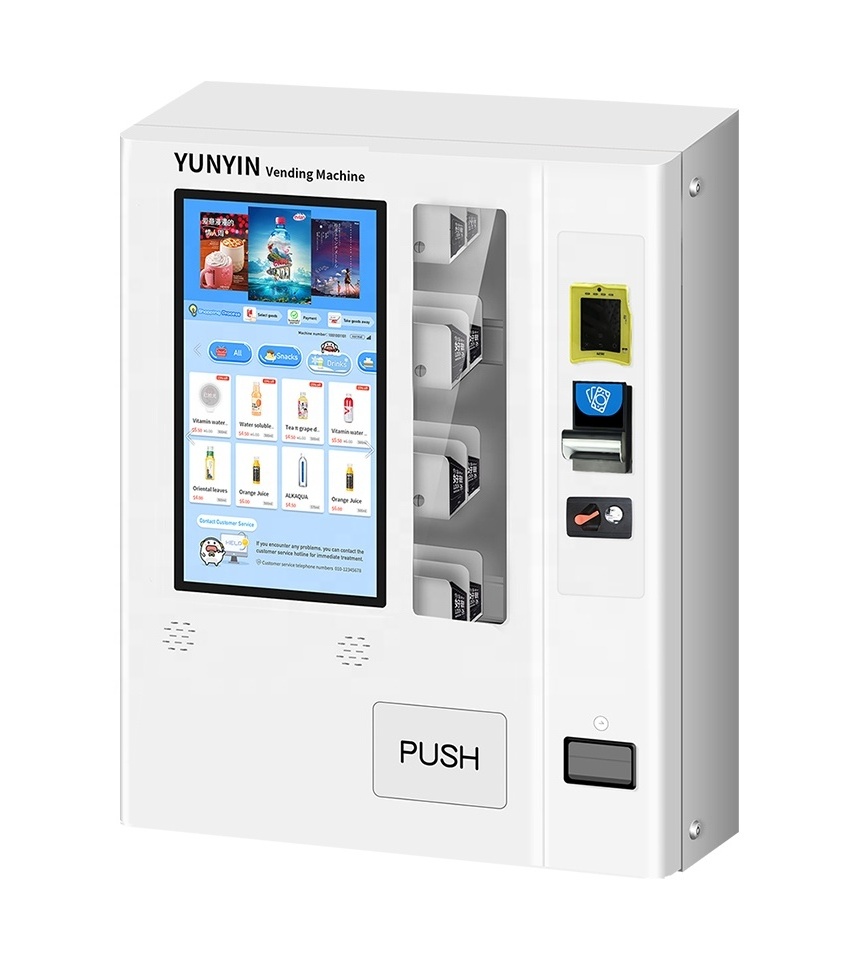 Wall mounted touch screen intelligent vending machine, chewing gum and tissue vending machines