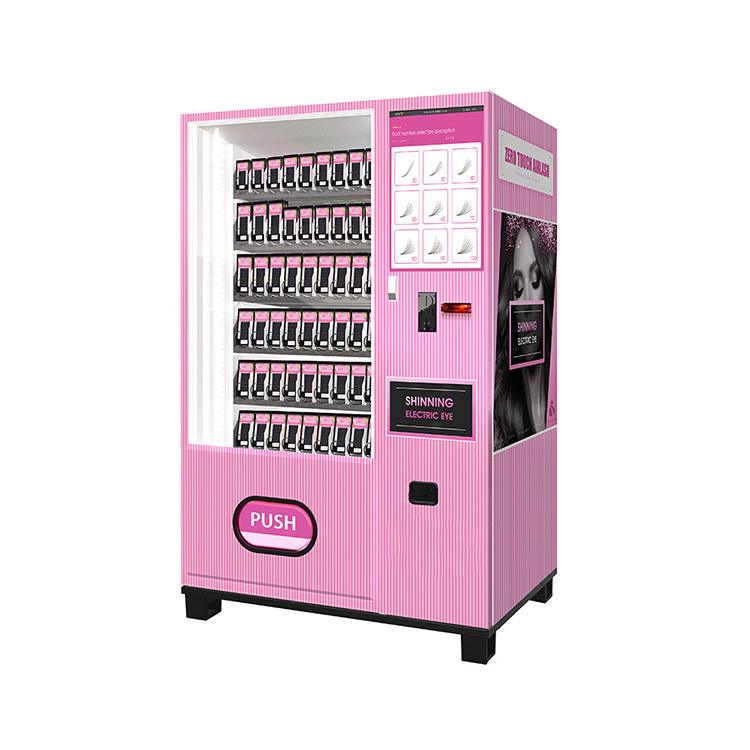 Popular hair lash vending machine eyelash vending beauty products false lashes cosmetics vending machine for false lashes