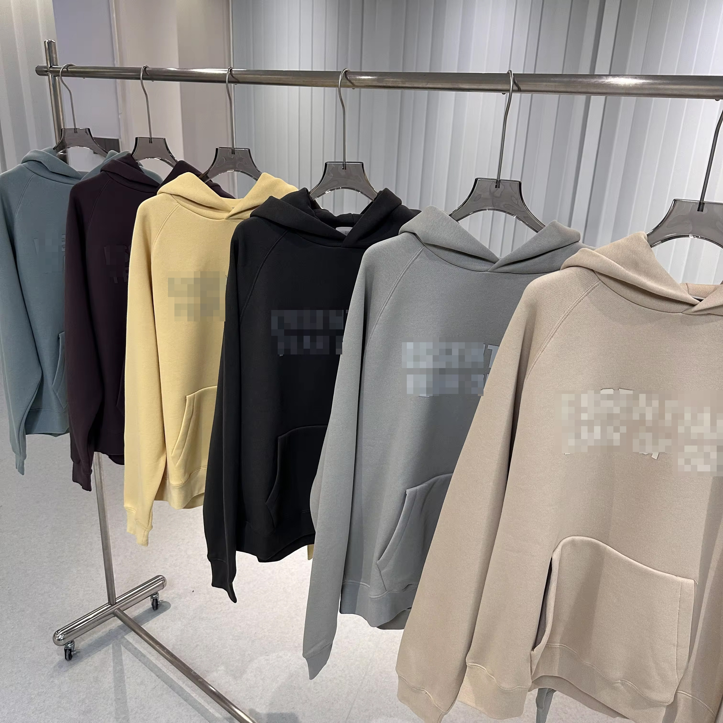 23ss Essentials Letter Silicone Printed  Solid Color Hoodie Heavy Winter Sweatshirt High Quality For Men And Women Clothing