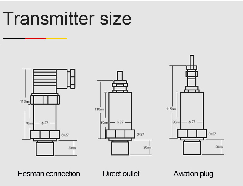 Hot Selling Smart Sensor System 4-20Ma hydraulic Pressure Transducer Rs485 Water hydraulic Pressure Transmitter sensors