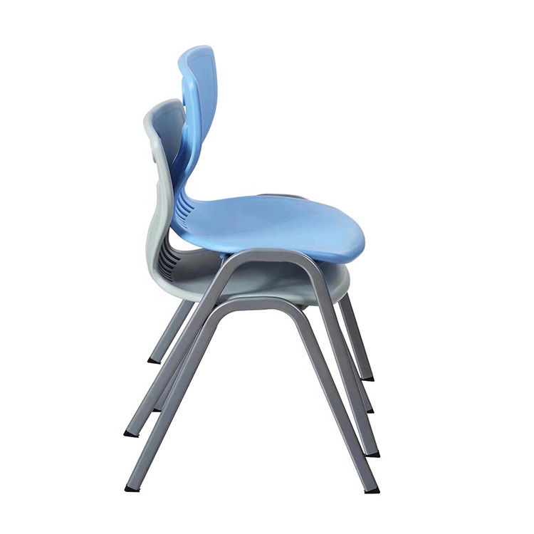 Stackable plastic seat and back cheap price college classroom furniture university student study school chair for sale