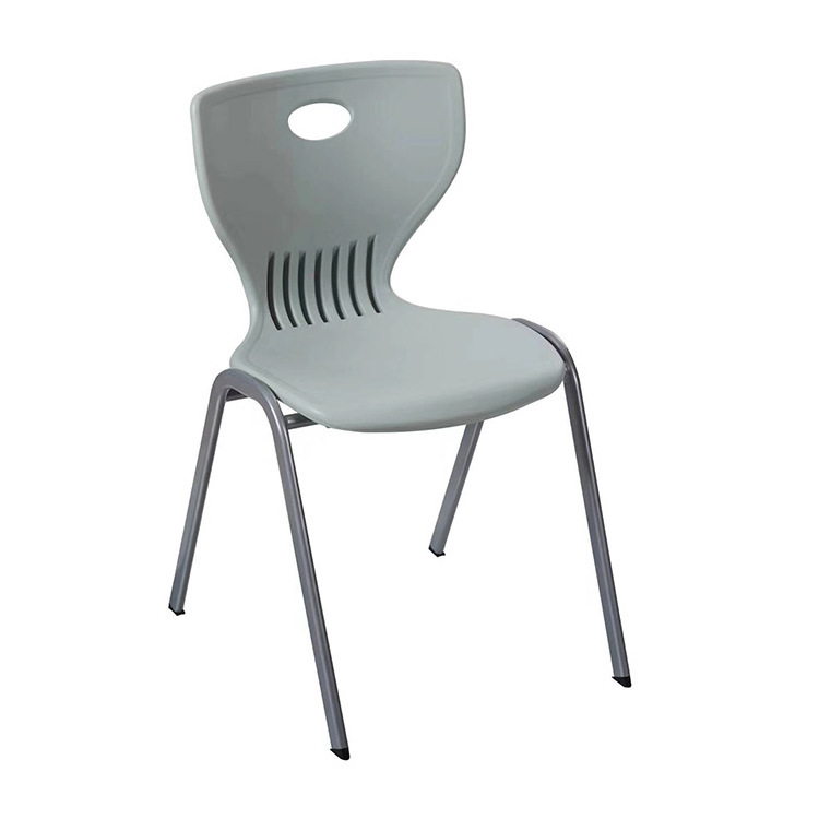 Stackable plastic seat and back cheap price college classroom furniture university student study school chair for sale