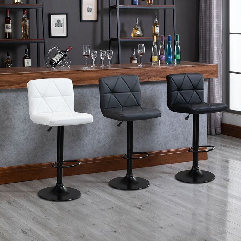 Silla Stool Popular Bar Chair Customized Logo Modern Commercial Furniture Height Tall Bar with Backrest Leather Metal Base