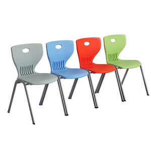 Stackable plastic seat and back cheap price college classroom furniture university student study school chair for sale